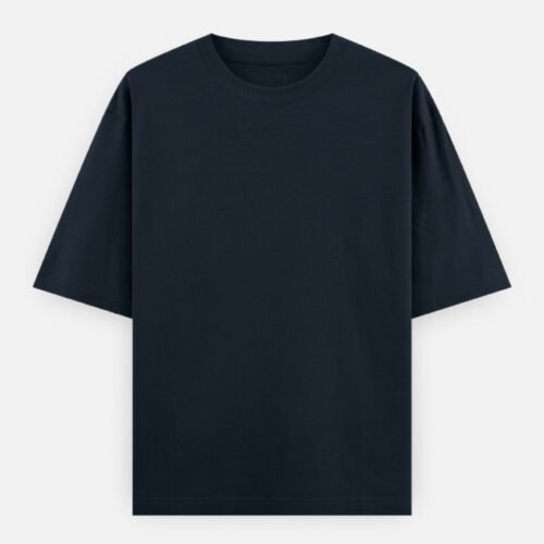 oversized_deep_navy_front.jpg WOSCO Oversized Tee — Deep Navy